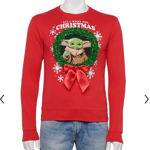 ⚡️ 🆕 Disney Star Wars Yoda Ugly Christmas Sweater - Picture 1 of 16